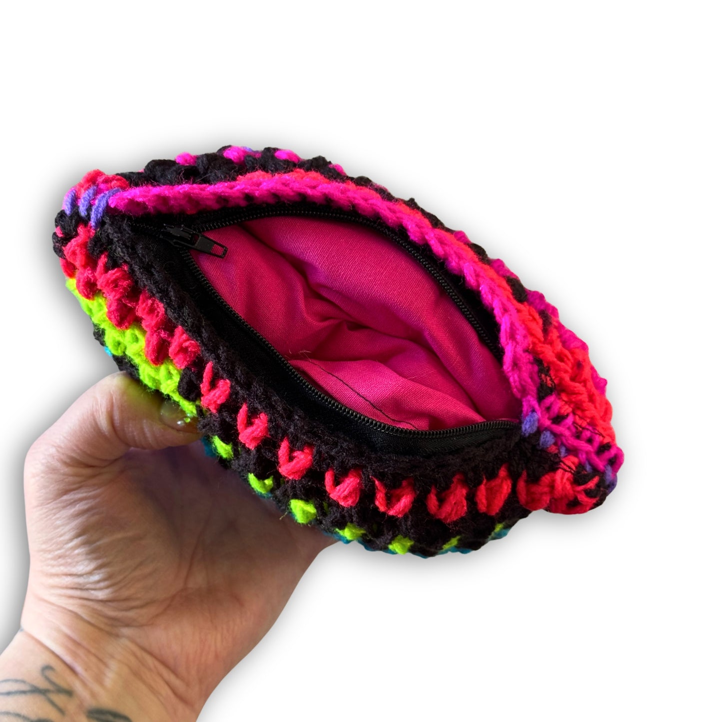 Neon & Black - Padded Stash Bag