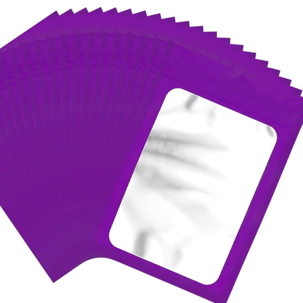 10pcs Purple Resealable Smell Proof Mylar Bags