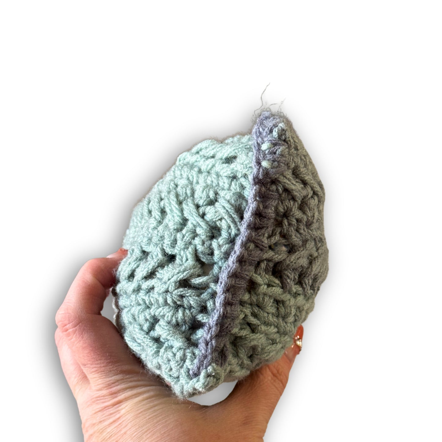 Blue Stripes Floral - Padded Stash Bag