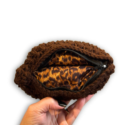 Brown Cheetah Animal Print - Padded Stash Bag