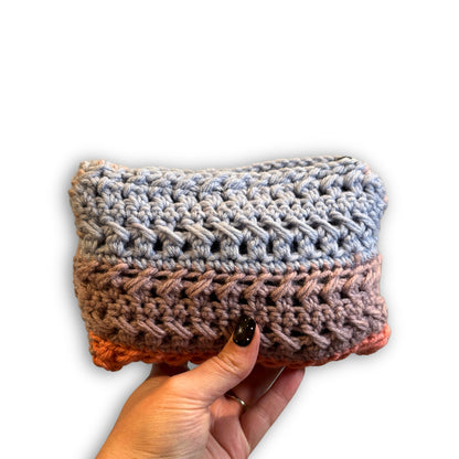 Blue Purple Red Stripes - Padded Stash Bag