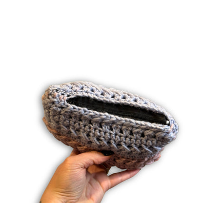 Blue Purple Red Stripes - Padded Stash Bag