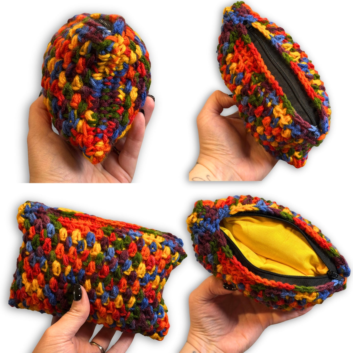 Multi Color & Yellow - Padded Stash Bag