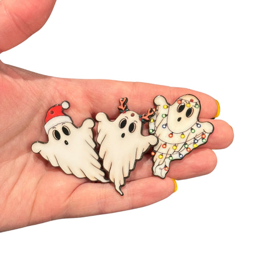 3pcs Christmas Ghost Santa Hat Reindeer lights Charms