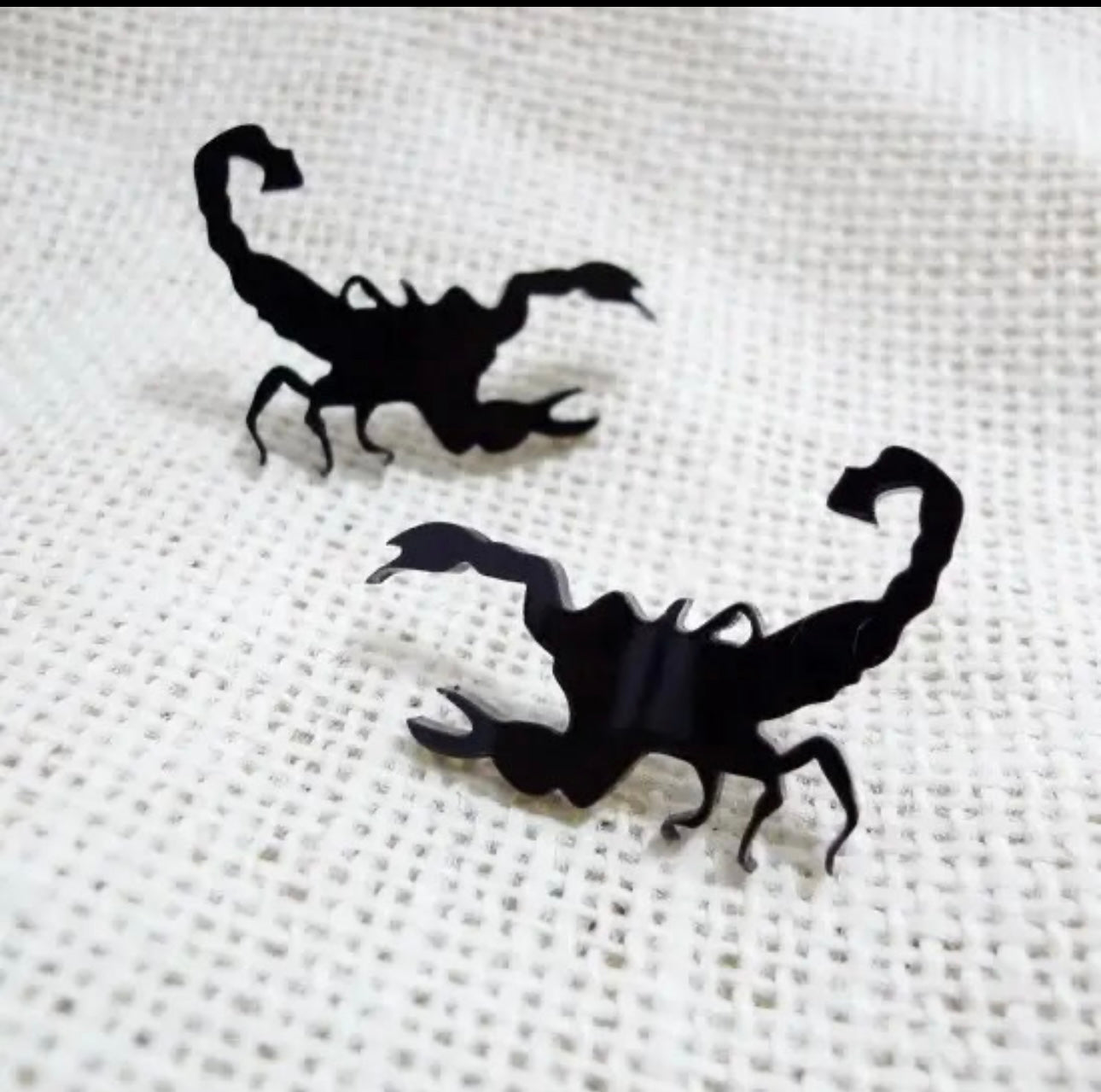 Black Scorpion Earrings