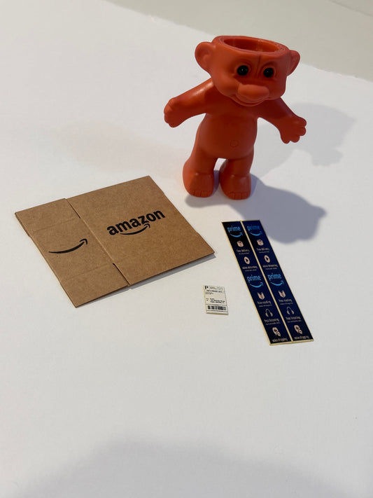 Tiny Amazon Box, Tape & Label for Troll Lighter Cover