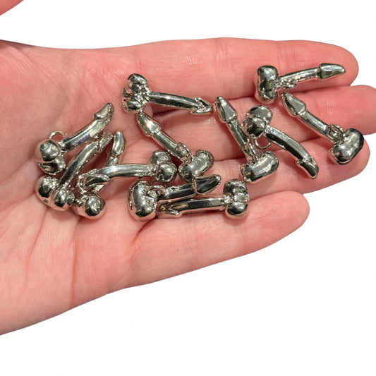 12pcs Silver Penis Charms