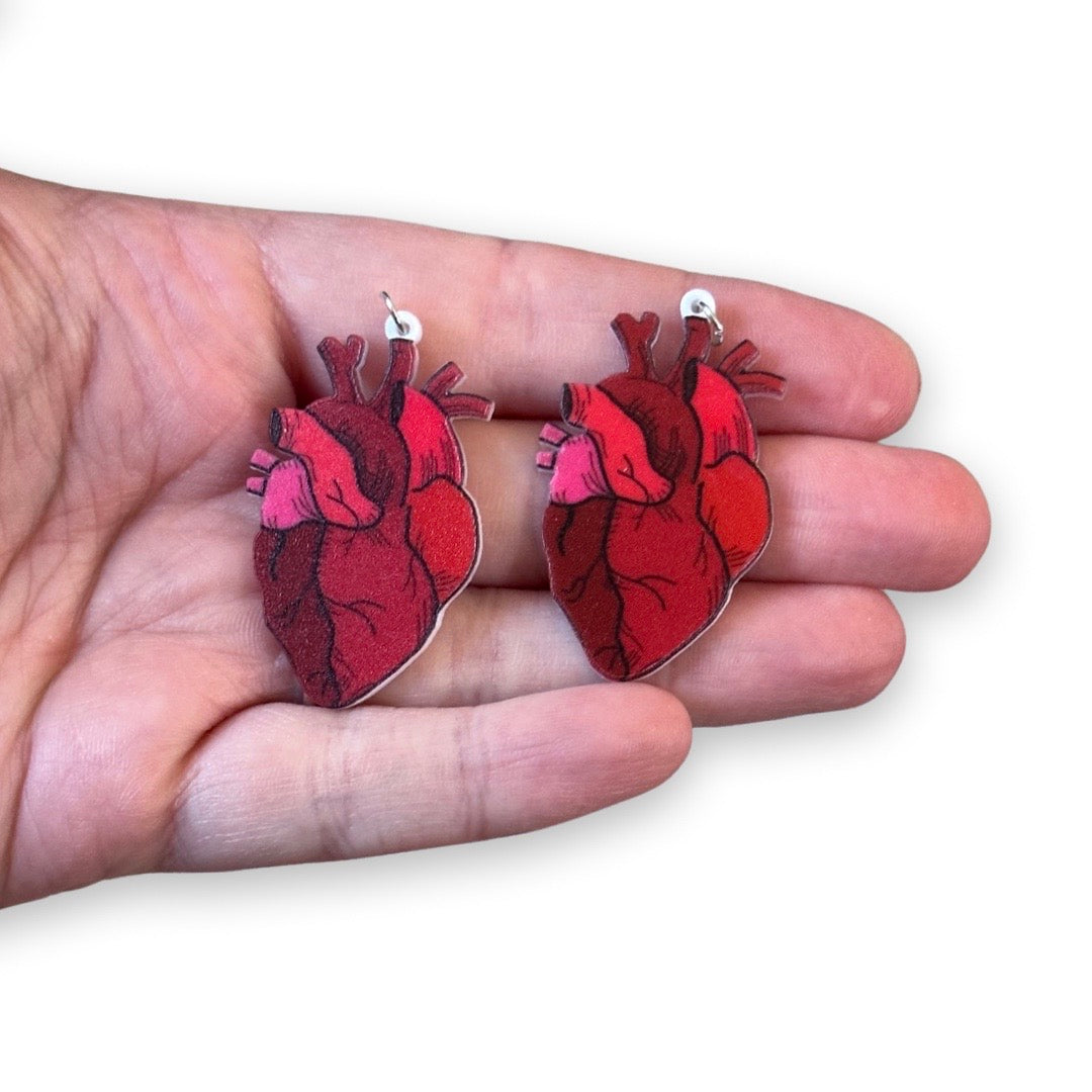 8pcs Human heart charms