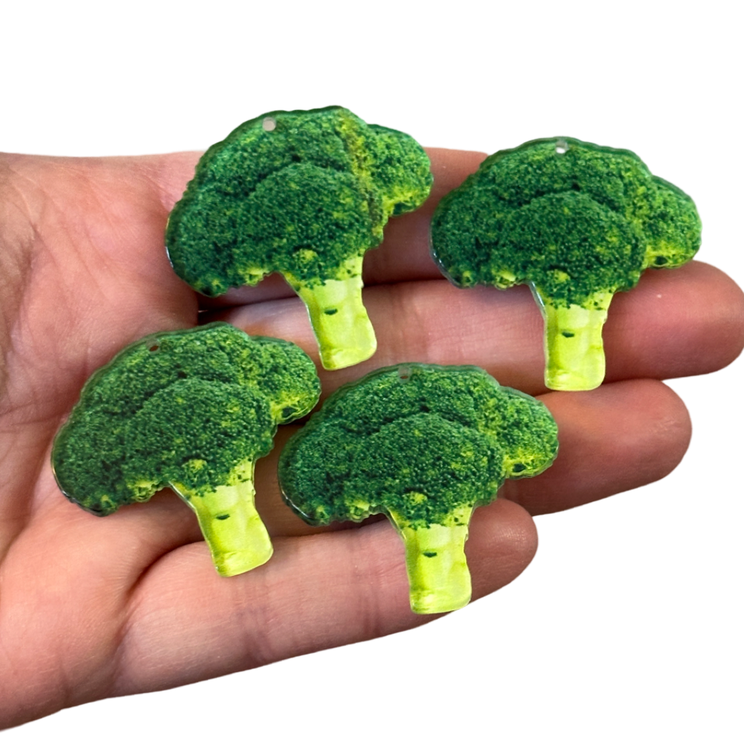 4pcs Head of Broccoli Charms