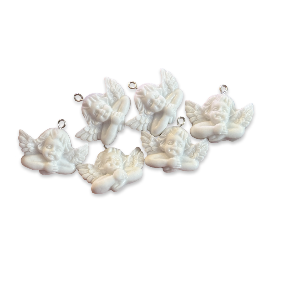 6pcs Cherub Angel Baby Charms