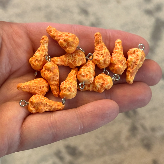 10pcs Chicken Wing Charm Drumstick nugget charms