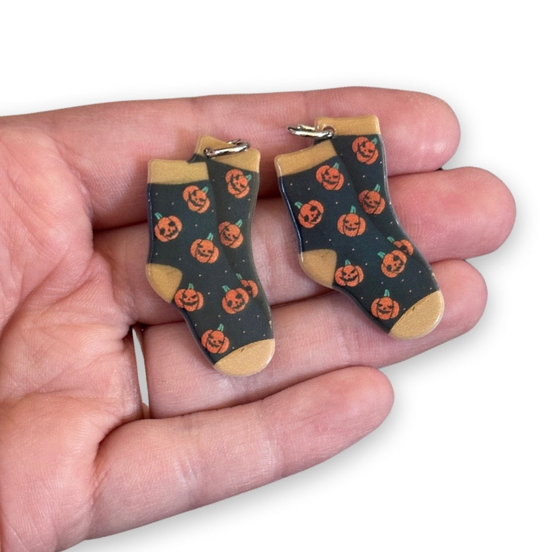 6pcs Halloween Pumpkin Sock Charms