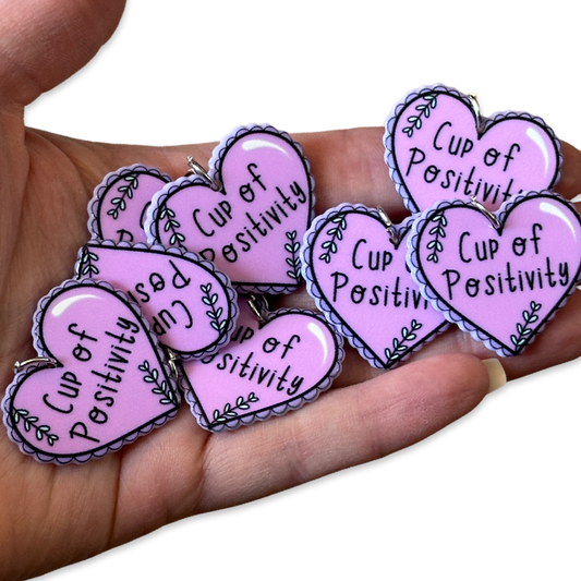 8pcs Cup of Positivity Charms