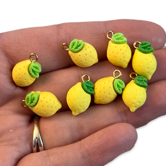 8pcs Small Lemon charms