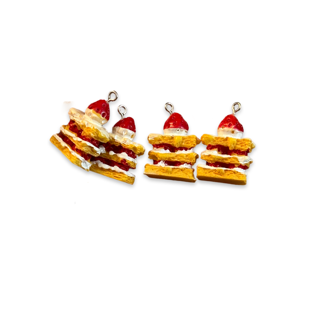 4pcs Strawberry Shortcake Charms