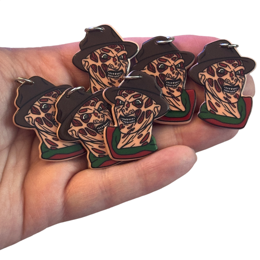 6pcs Classic Freddy Krueger Charms