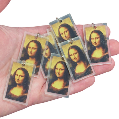 8pcs Mona Lisa Painting charms