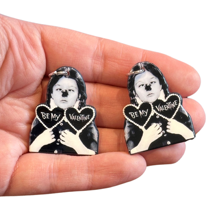 8pcs Creepy Goth Girl be my valentine charms