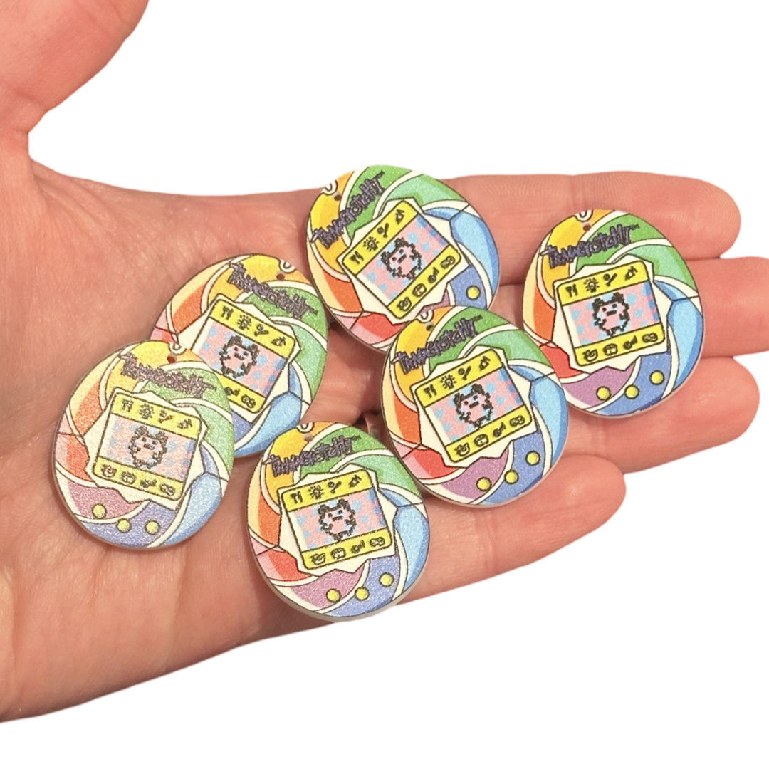 6pcs Colorful Tamagotchi Digipet Charms