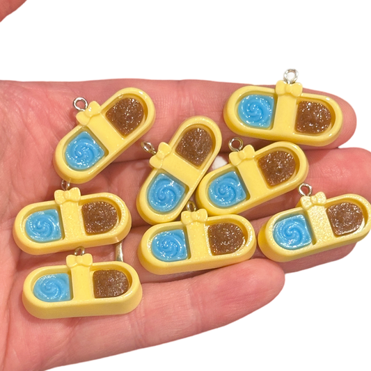 8pcs Pet food and water bowl charms