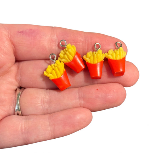 4PCS Carton of Fast Food French Fries Charms