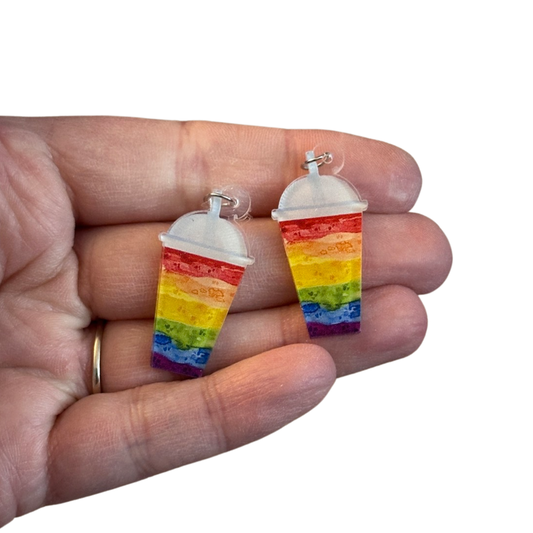 2pcs Rainbow Coffee Charms