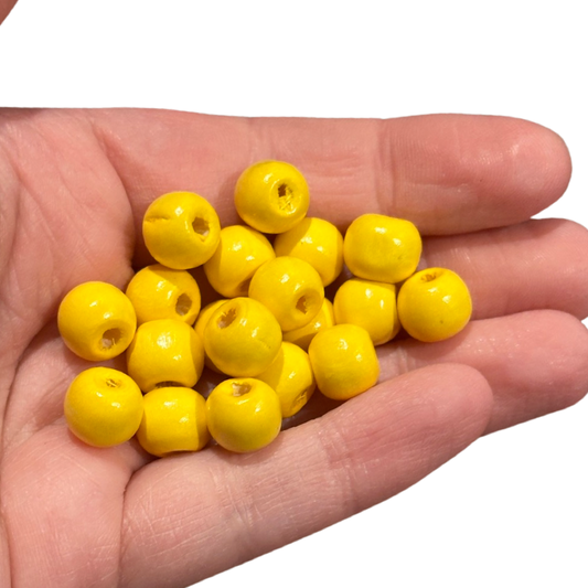 50pcs Bright Yellow beads