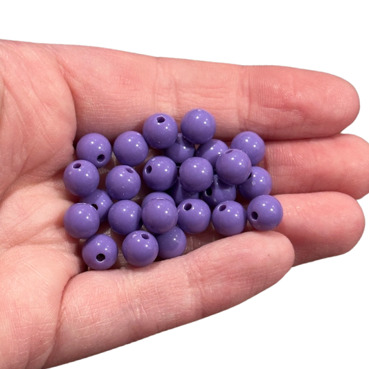 50pcs Purple beads
