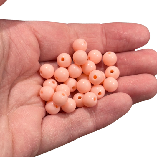 50pcs Peach beads