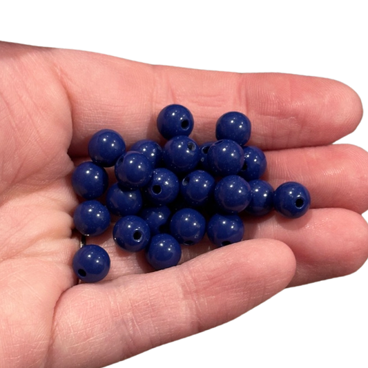 50pcs Blue beads