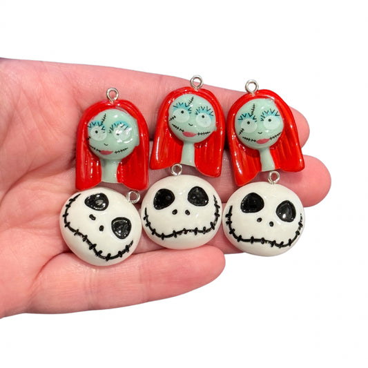 6pcs Nightmare before Christmas Sally Jack charms