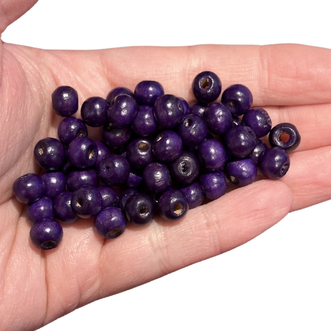 50pcs Dark Purple beads