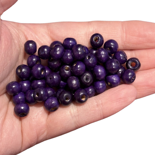 50pcs Dark Purple beads