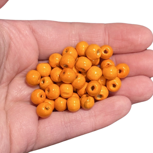 50pcs Orange beads