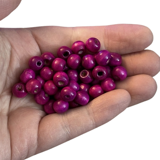 50pcs Purple Pinkish beads