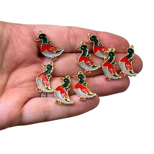 8pcs Duck Mallard Charms