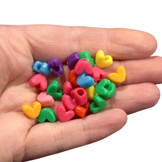 25pcs Heart shaped beads