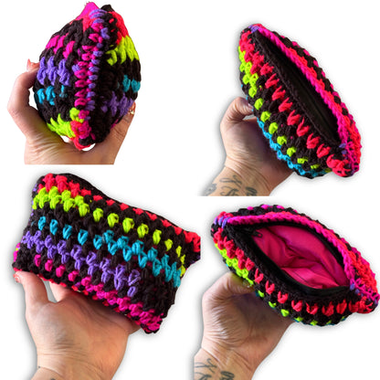 Neon & Black - Padded Stash Bag