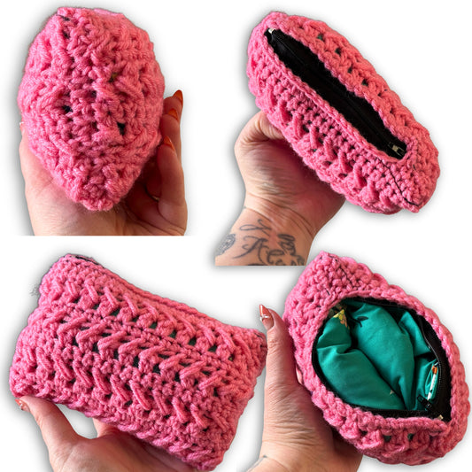 Pink & Green - Padded Stash Bag
