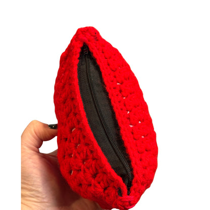 Bright Red & Flowers - Padded Stash Bag