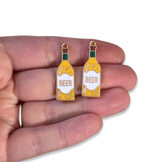 2pcs Beer Bottle Charms