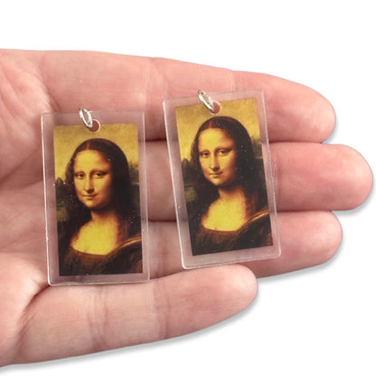 8pcs Mona Lisa Painting charms