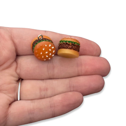 6pcs Hamburger charms