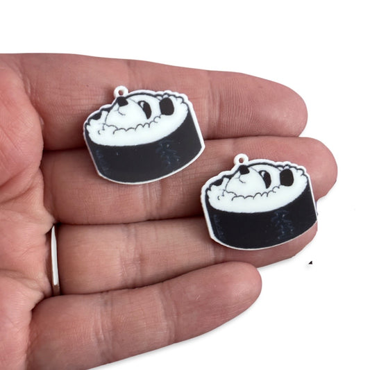 2pcs Panda Sushi Charms