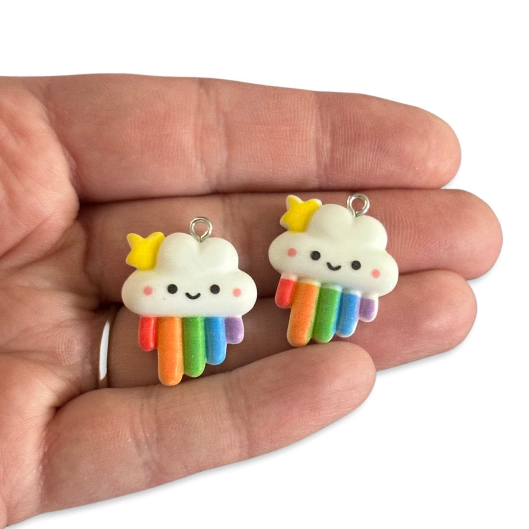 Rainbow Cloud Charms