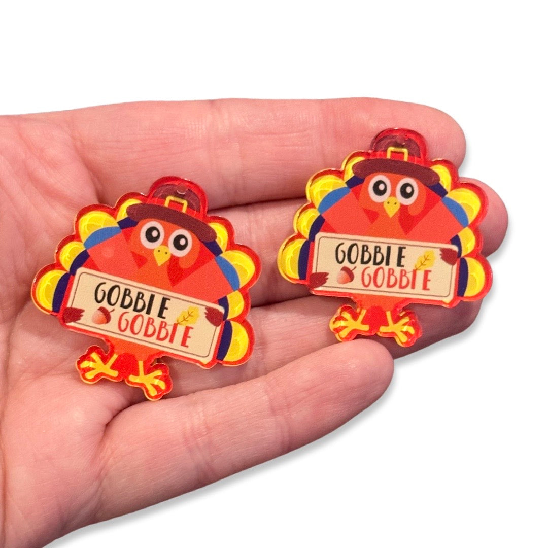 4pcs Turkey gobble gobble Charms