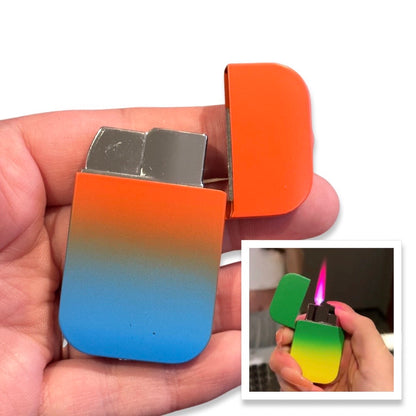 PINK FLAME! Orange & blue Ombre lighter