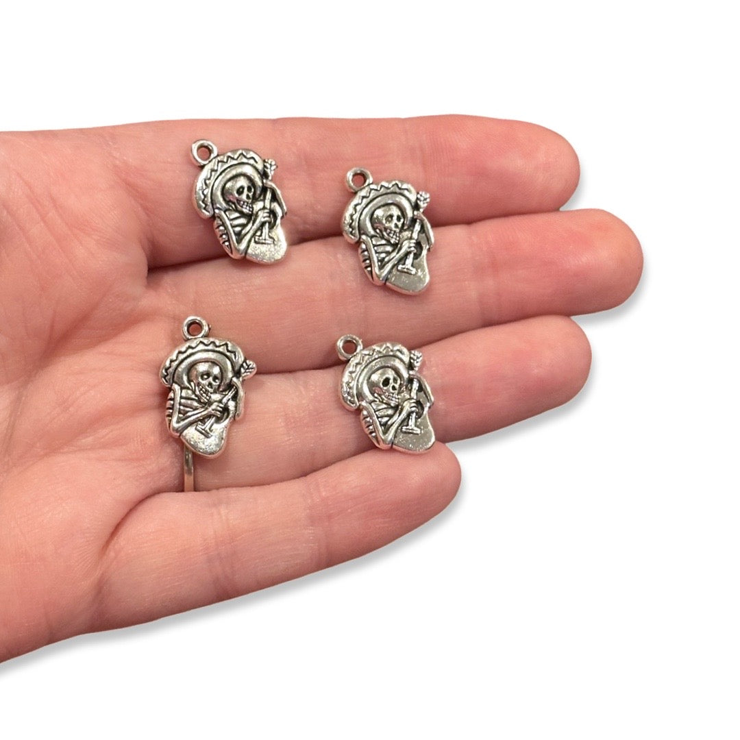 4pcs Dia De Los Muertos Charms