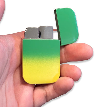 PINK FLAME! Green & Yellow Ombre lighter