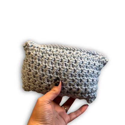 Light Blue Grey White - Padded Stash Bag